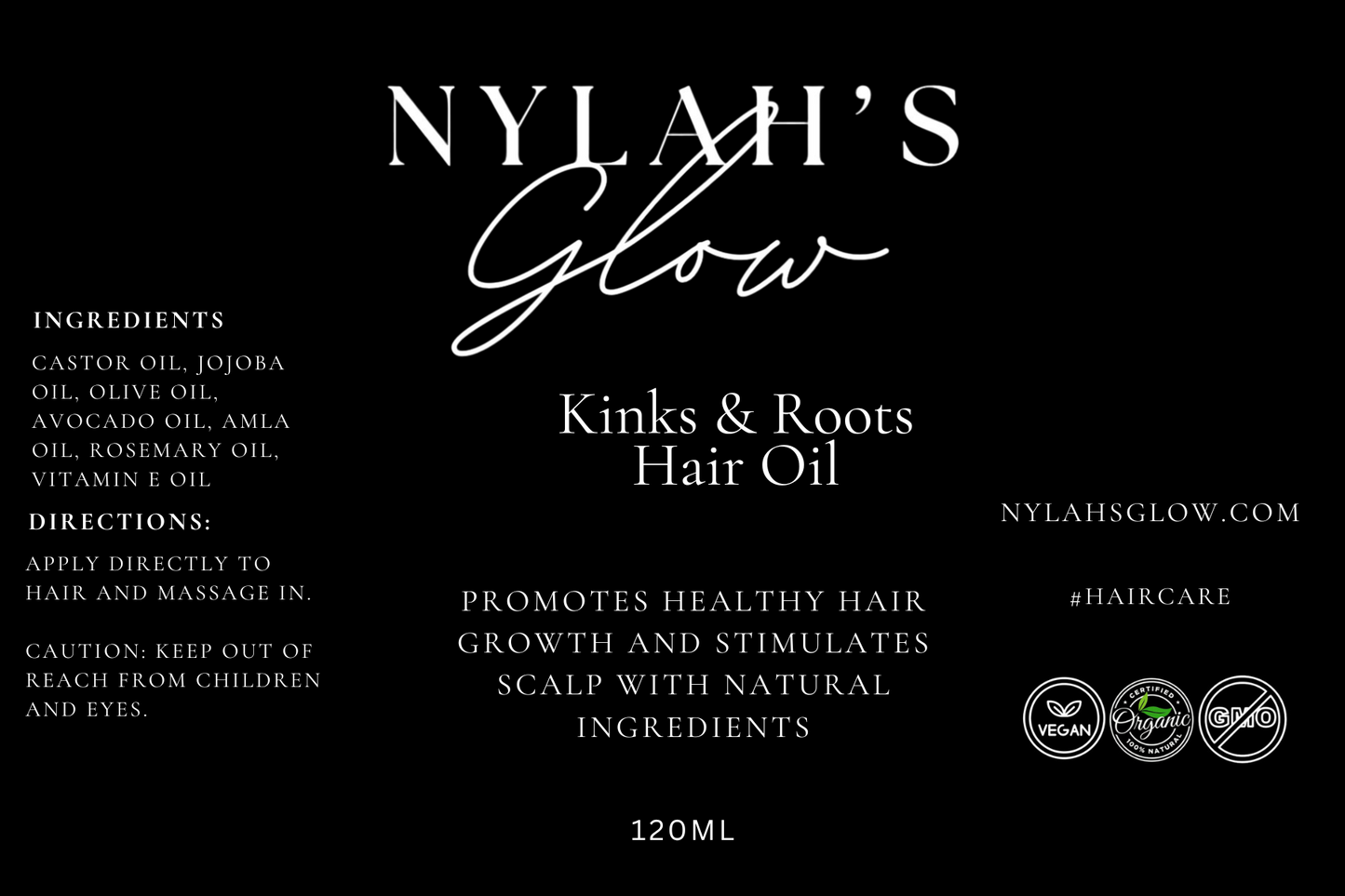 Kinks & Roots Hair Oil (120ml)